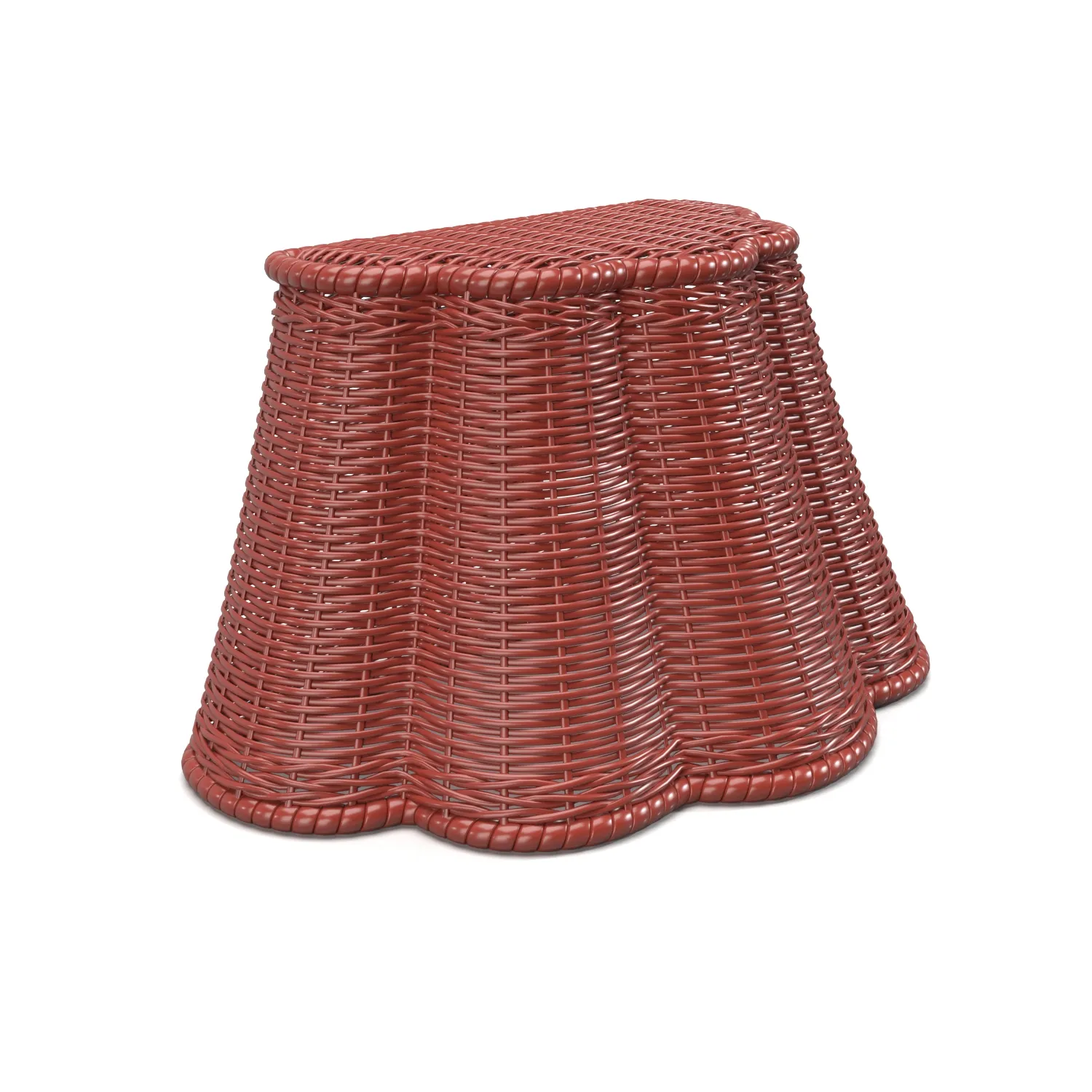 Scallop Downlight in Rhubarb Rattan PBR 3D Model_03